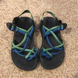 Blue Green Two Strap Chacos